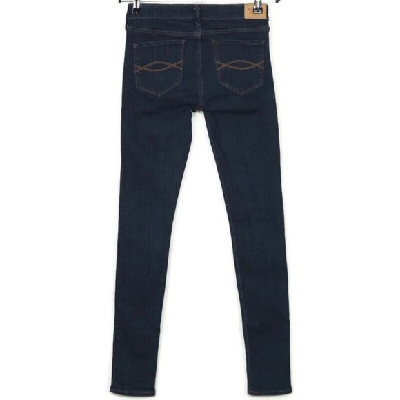 Abercrombie & Fitch Super Skinny Jeans Stretch Dark 2 26 x 30 - Picture 2 of 9
